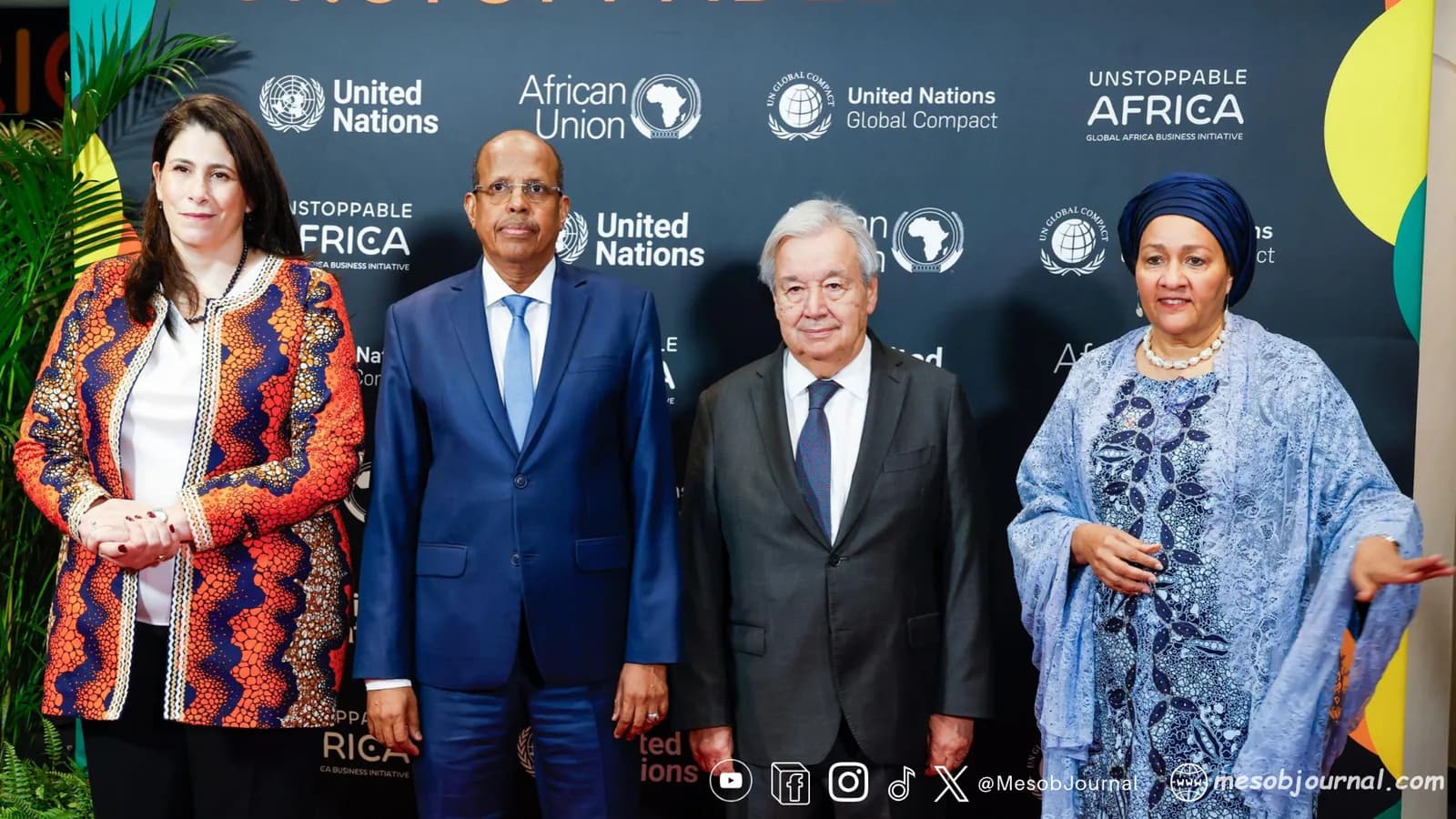 African Union Commission Chairperson Mahmoud Ali Youssouf and UN Secretary-General António Guterres