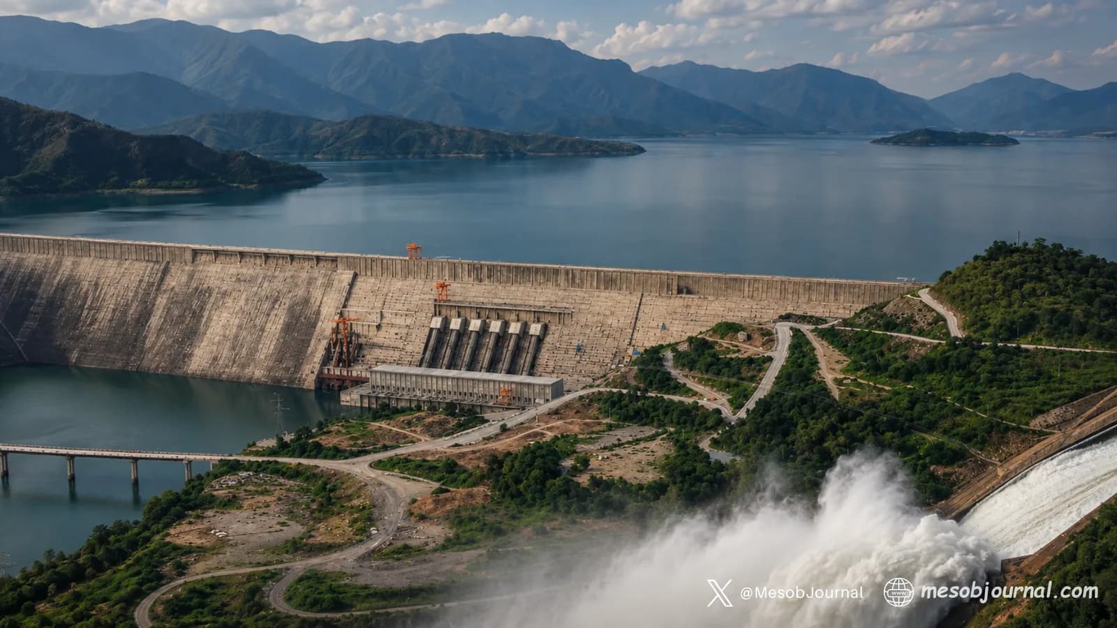 GERD dam and reservoir in Ethiopia.