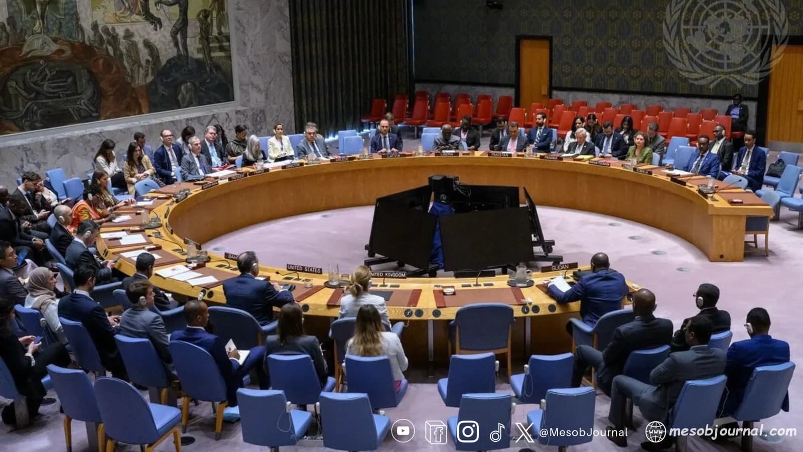 The UN Security Council meets on Sudan sanctions in New York, 11 September 2026. Archive photograph.