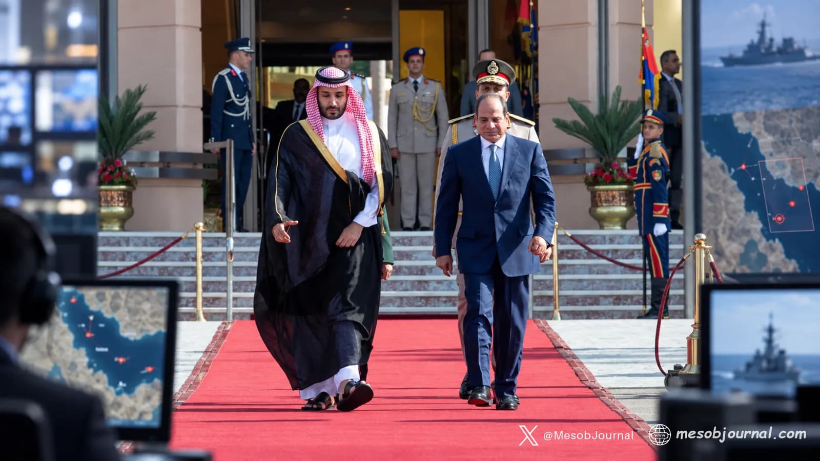 Sisi and MBS in Cairo.