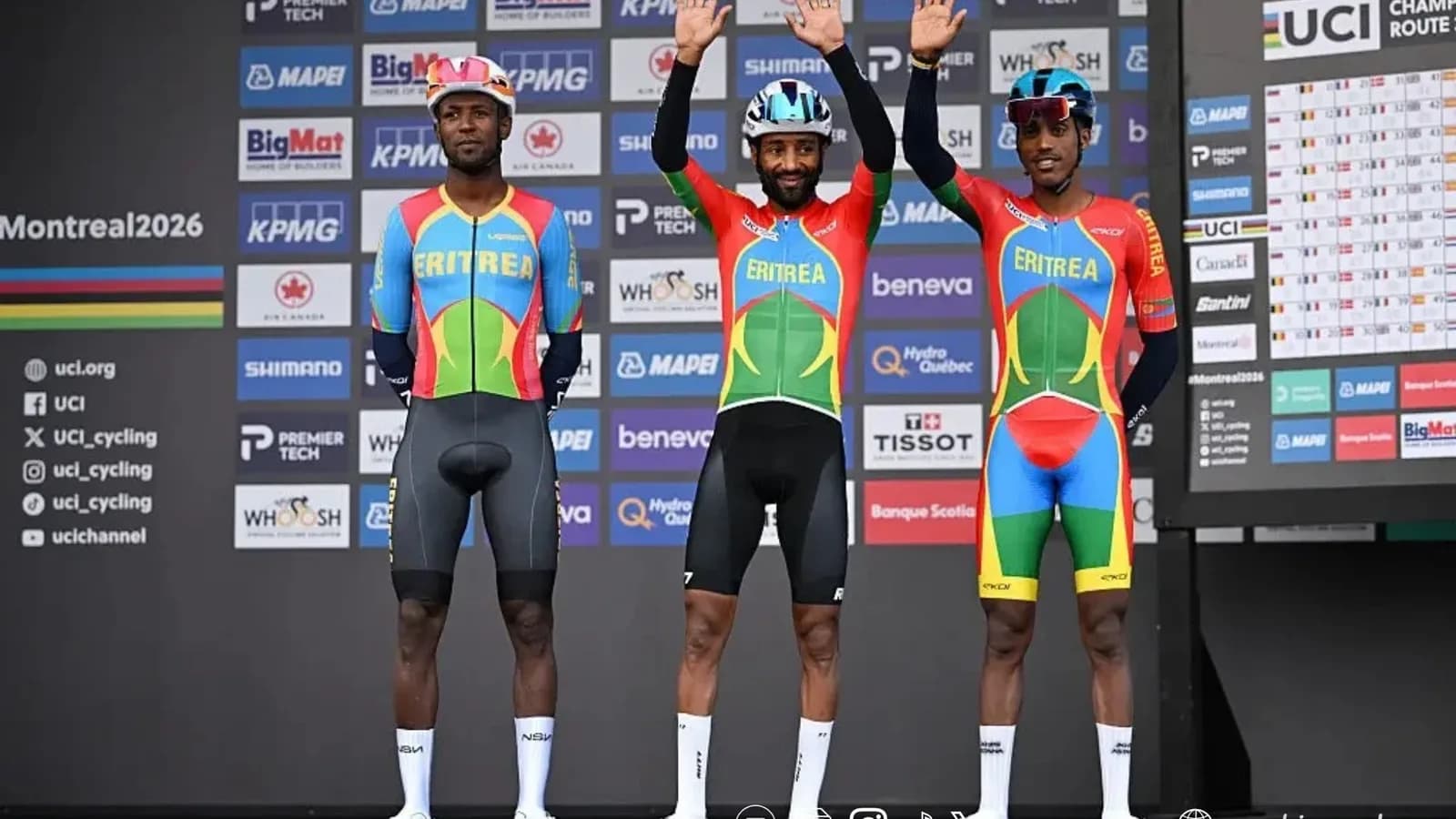 Team Eritrea in non-matching kit