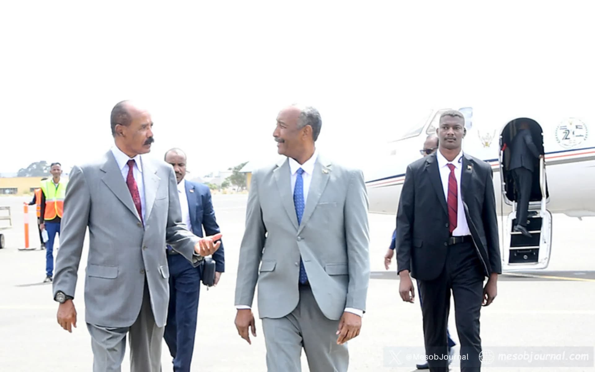 General Abdel Fattah al-Burhan, arrived in Asmara and met President Isaias Afwerki.