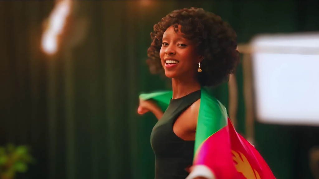 Ebony Obsidian Proudly Wearing Her Eritrean Flag.