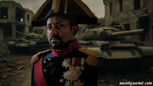 Composite: Prime Minister of Ethiopia, Abiy Ahmed as Napoleon Bonaparte.